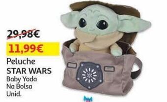 Auchan Peluche baby yoda star wars:na bolsa promoção
