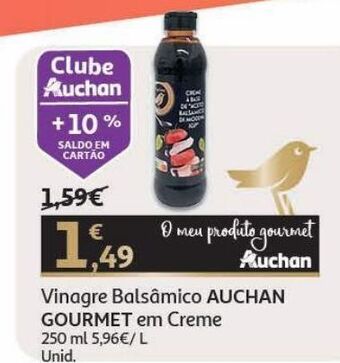Auchan Creme auchan gourmet:com vinagre balsamico 250ml promoção