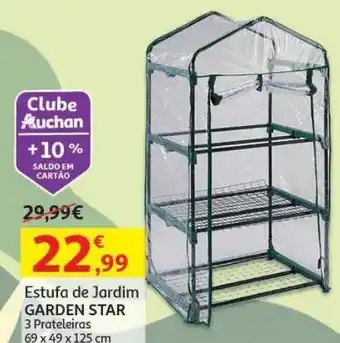 Estufa de jardim garden star:3 prat. 69x49x125cm