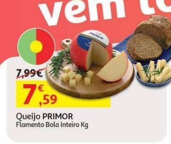 Auchan Queijo flamengo primor:bola inteiro kg promoção
