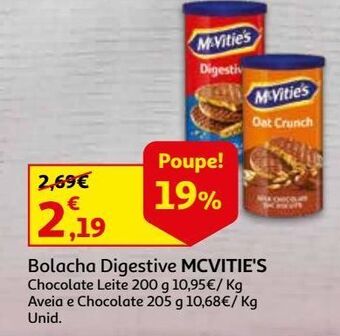Auchan Bolacha digestive mcvitie's promoção
