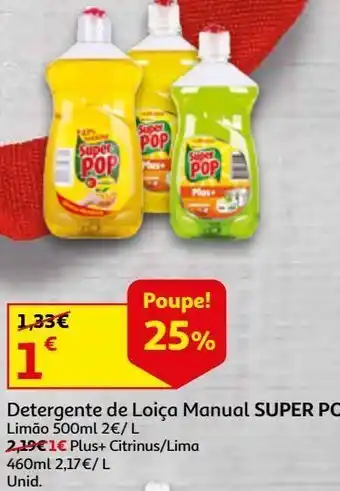 Auchan Detergente loiça manual super pop promoção