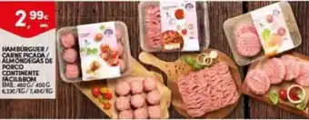 Continente Hamburguer/ Carne Picada/ Almondegas de Porco promoção