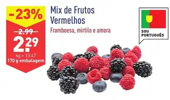 ALDI Mix de Frutos Vermelho 170g promoção