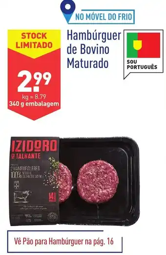 ALDI Hambúrguer de Bovino Maturada 340g promoção