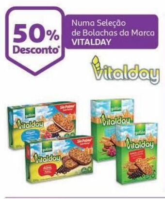 Auchan Bolacha vitalday gullon promoção