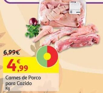 Auchan Carnes de porco para cozido:kg promoção