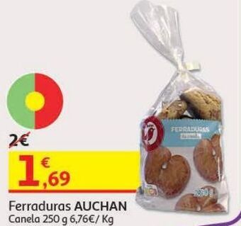 Auchan Ferraduras auchan:de canela 250 g promoção