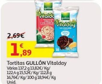 Auchan Tortitas arroz gullon promoção