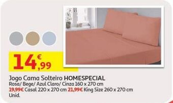 Auchan Jogo cama solteiro homespecial promoção