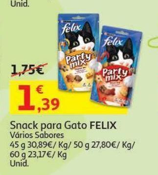 Auchan Snack gato party mix felix promoção