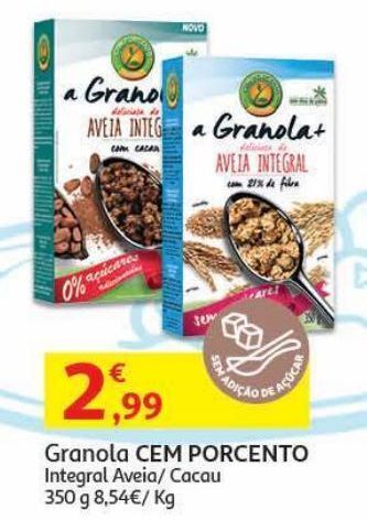 Auchan Granola cem porcento promoção