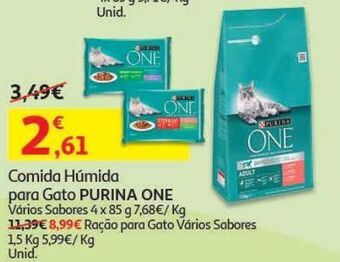 Auchan Comida húmida gato purina one promoção