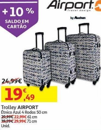 Auchan Trolley flexivel airport promoção