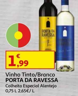 Auchan Vinho tinto porta da ravessa promoção