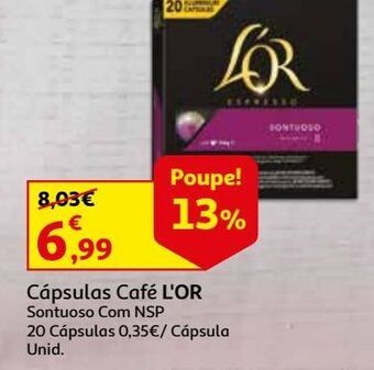 Cápsulas café l'or