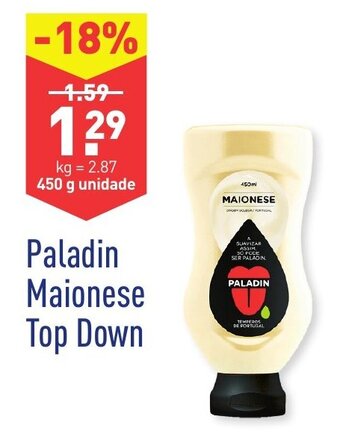 ALDI Paladin Maionese Top Down 450g promoção