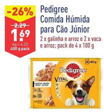 ALDI Pedigree Comida Húmida para Cão Júnior 400g promoção