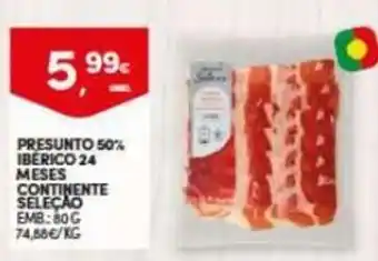 Continente Presunto 50% Iberico 24 Meses Continente 80g promoção
