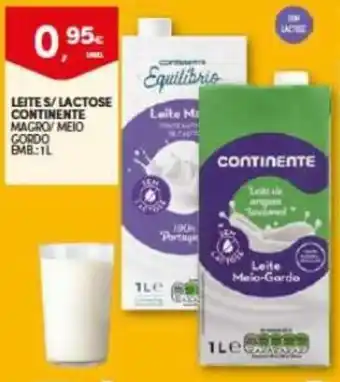 Continente Leite s/ Lactose Continente 1L promoção