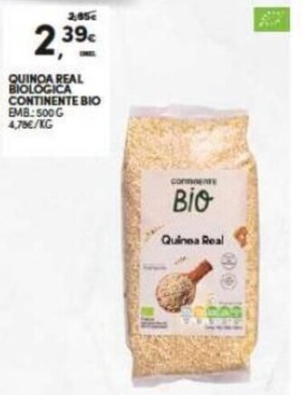 Continente Quinoa Real Biologica Continente Bio 500g promoção