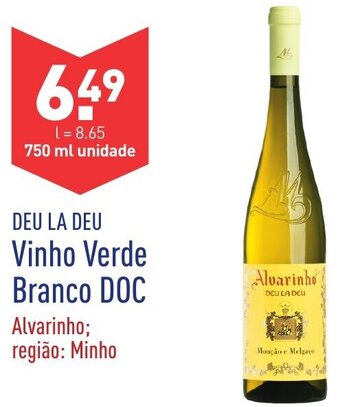 ALDI Deu La Deu Vinho Verde Branco DOC 750ml promoção