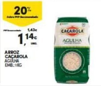 Continente Arroz Cacarola 1kg promoção