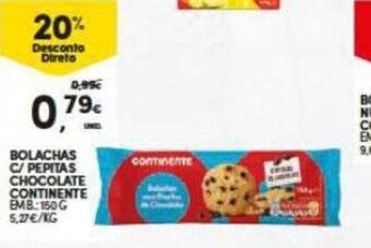Continente Bolachas c/ Pepitas Chocolate Continente 150g promoção