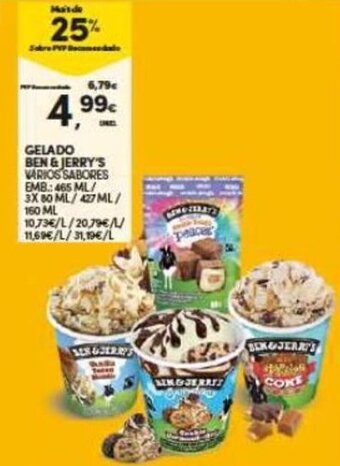 Continente Gelado Ben & Jerry's 465ml promoção