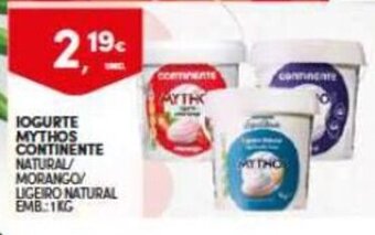 Continente Iogurte Mythos Continente 1kg promoção