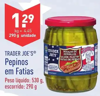 ALDI Trader Joe's Pepinos em Fatias 290g promoção