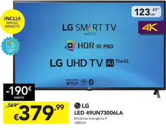 Radio Popular LG LED 49UN73006LA promoção