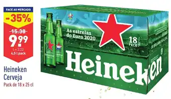 ALDI Heineken Cerveja Pack 18x25cl promoção