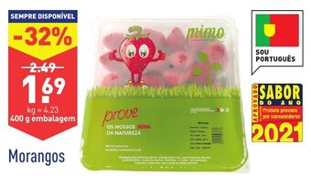 ALDI Morangos 400g promoção