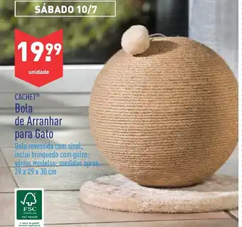 ALDI Cachet Bola de Arranhar para Gato 29x29x30cm promoção