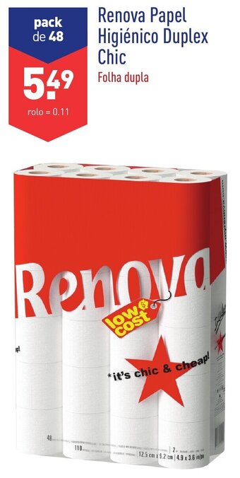 ALDI Renova Papel Higiénico Duplex Chic promoção