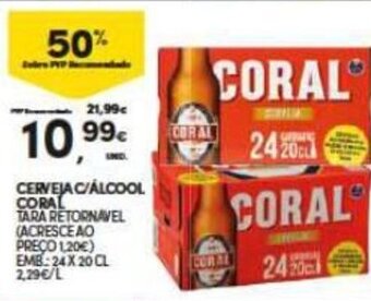 Continente Cerveja c/ Alcool Coral promoção