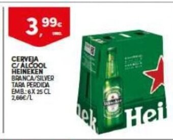 Continente Cerveja c/ alcool Heineken 6x25cl promoção