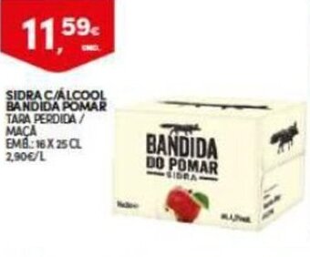 Continente Sidra c/ alcool Bandida Pomar 16x25cl promoção