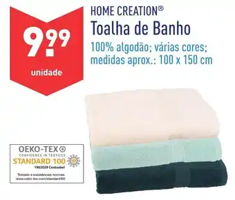 ALDI Home Creation Toalha de Banho 100x150cm promoção