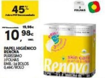 Continente Papel Higienico Renova promoção