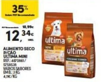 Continente Alimento seco p/ cao Ultima Mini 3kg promoção