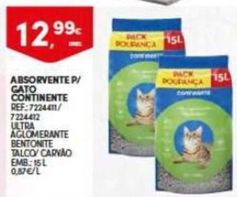 Continente Absorvente p/ gato continente 15L promoção