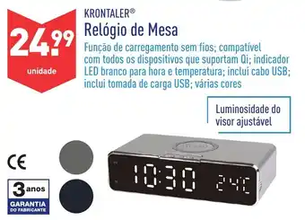 ALDI Krontaler Relógio de Mesa promoção