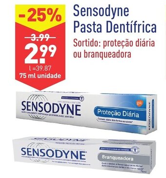 ALDI Sensodyne Pasta Dentífrica 75ml promoção
