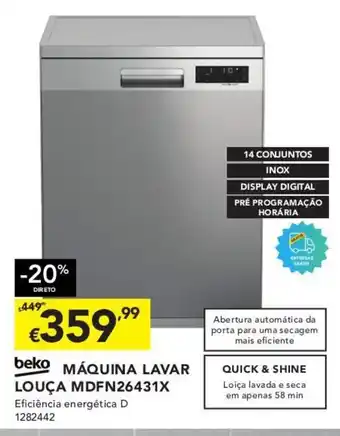 Beko Mãquina Lavar Louça MDFN26431X
