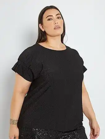 Kiabi T-shirt vichy em malha promoção