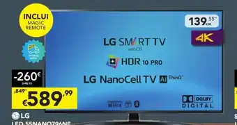 Radio Popular LG LED 55NANO796NE 3x HDMI; 2x USB promoção
