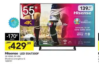 Radio Popular Hisense LED 55A7300F promoção