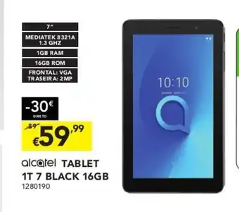Radio Popular Alcatel Tablet 1T 7 Black 16GB 1280190 promoção